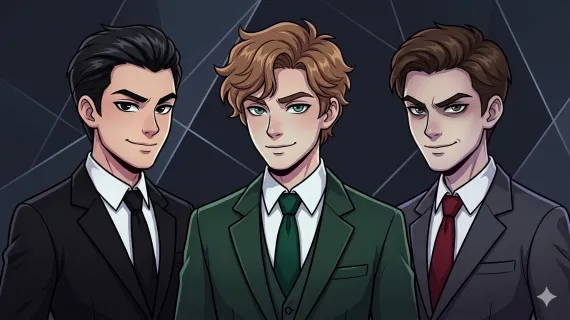 Three guys: machiavellian, narcissist, psychopath.